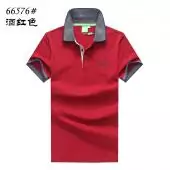 hugo boss t-shirt slim fit pas cher polo lapel short sleeves b66576 red